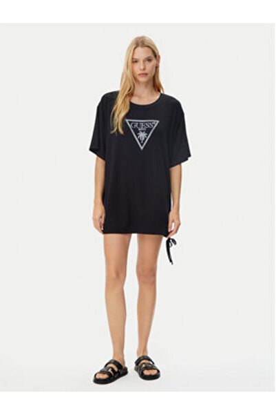 Guess Γυναικείο T-Shirt Μαύρο E4GI00K68D2