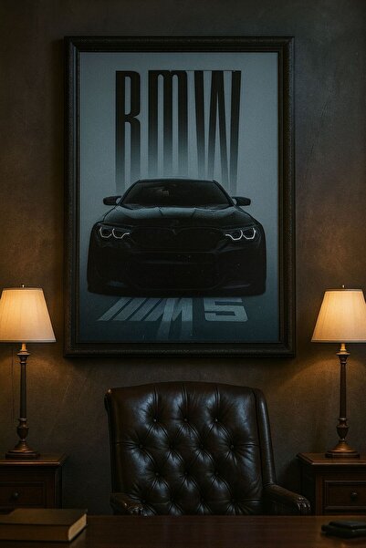 BuzzDesigns BMW M5 Karizma Tasarım Dekoratif Tablo (Çerçeveli)