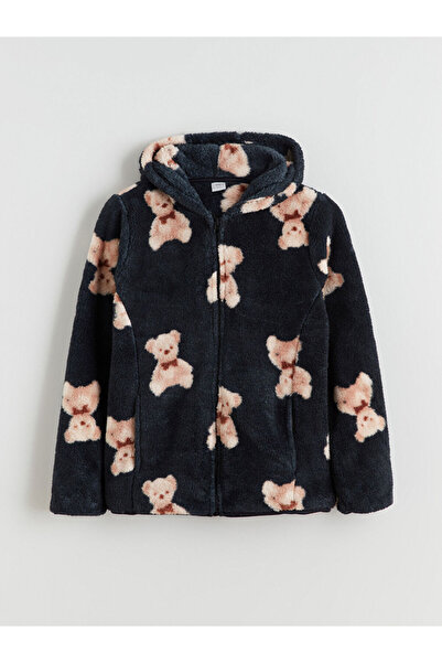 LC Waikiki Sparkling Selections from Shining Store |   Hooded Zippered Girl's Sweatshirt