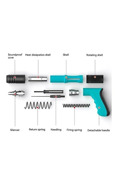 Generic Steel Nail Gun with Steel Nails. Manual Concrete Nail Guns for Carpentry, Home Decoration, Building