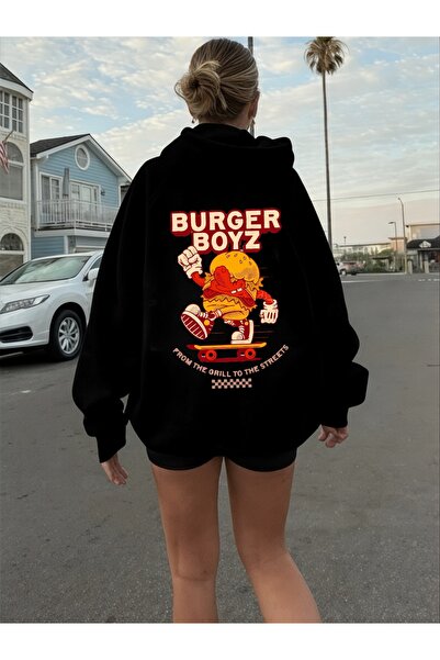 ArtYus Unisex Burger Boyz Colorat Special cu imprimeu Bumbac supradimensionat...