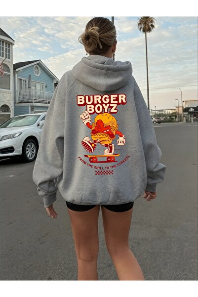 ArtYus Unisex Burger Boyz Colorat Special cu imprimeu Bumbac supradimensionat...