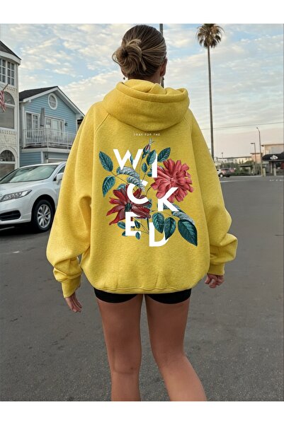 ArtYus سويت شيرت بقلنسوة كبير الحجم من القطن مطبوع عليه ألوان خاصة للجنسين