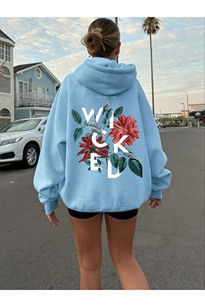 ArtYus Unisex Wicked Colorful Special cu imprimeu Cotton supradimensionat cu glugă Swea tricou