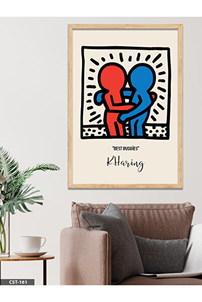 CeSht Keith Haring Best Buddies Jednodijelna slika u drvenom okviru