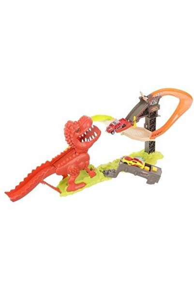 ISO TRADE Dinosaur Launcher Track Set with 2 Cars,