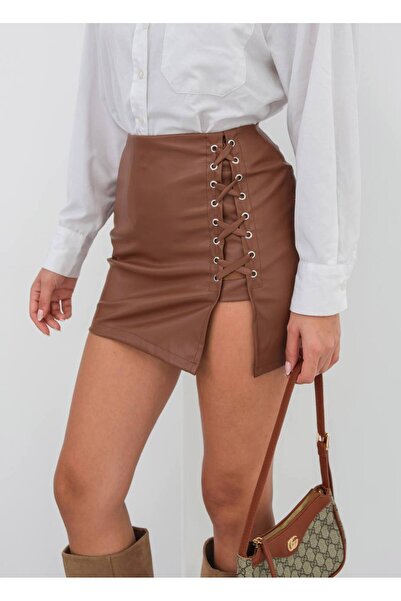 AYLFARWEAR Bird Eye Detailing Skirt with Rope Detail