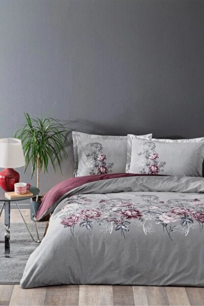 Özdilek Borgonha Çarşafı Lastikli Çift Kişilik Nevresim Takımı