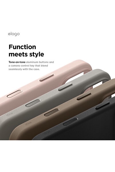 m.tk moveteck iPhone 17 Pro Kılıf Leather Magsafe Deri Liquid Kapak Hassas Butonlu içi Kadife Sert Silikon