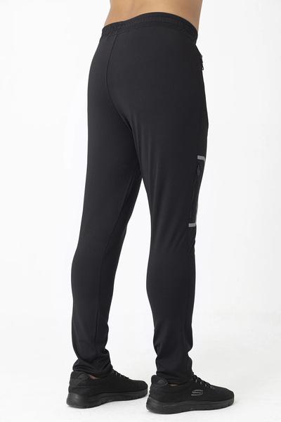 Crozwise Ανδρικό κάτω μέρος αθλητικής φόρμας με στενό πόδι, μαύρο 2244