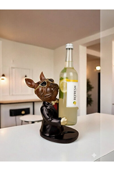 Baefiga Köpek Figürlü Dekoratif Şaraplık