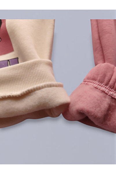 Beray Three-Ply Sharded Combed Cotton Sweatshirt Children's Set