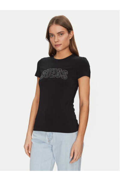 Guess Γυναικείο T-Shirt Μαύρο W5GI04J1314