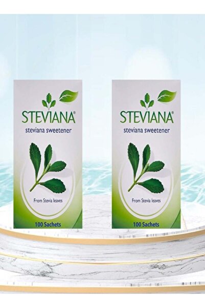 Steviana مُحلي من قطعتين من أوراق ستيفيا، 100 كيس