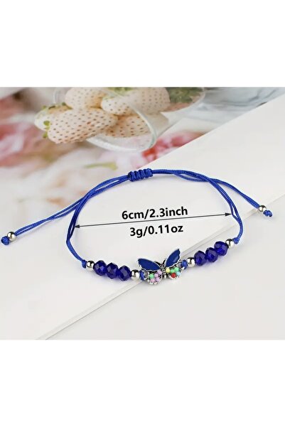 BULUT SEPETİ İpli boncuklu ayarlanabilir kelebek bileklik