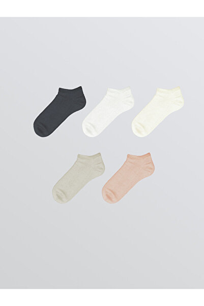 LC Waikiki New Season Women's Flat Booties Socks 5-Piece