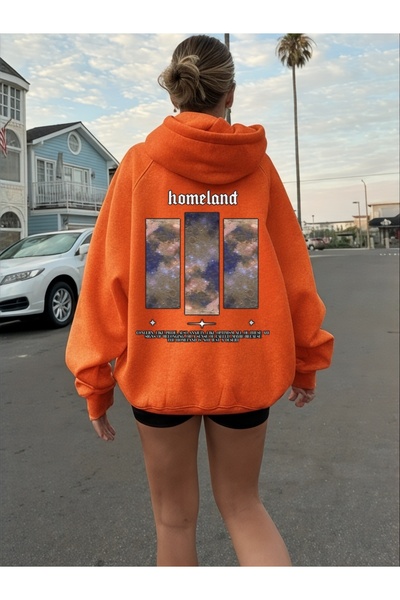 ArtYus سويت شيرت بقلنسوة كبير الحجم من القطن مطبوع عليه ألوان خاصة للجنسين من...