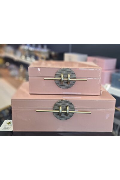 hediye Esterhomedecor 2-Pack Glass-Coated Rod Model Decorative Accessory Box