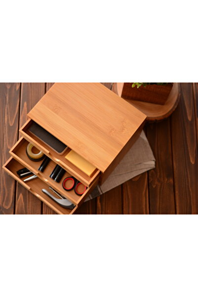 Bambum Bamboo Montana Desktop Organizer Drawers