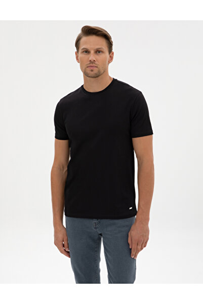 Pierre Cardin Siyah Slim Fit Basic Tişört 50320102-VR046