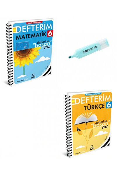 Arı Yayıncılık 6.Sınıf Matematik Ve Türkçe Akıllı Defterim