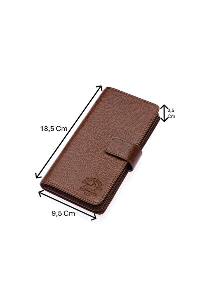 Westpolo Hakiki Deri Kağıt Para, Bol Kart ve Telefon Bölmeli Unisex Uzun Cüzd...