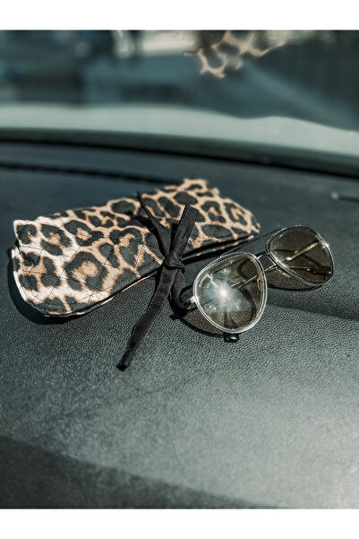 KaiAtelier Leopard Tie-Up Glasses Case