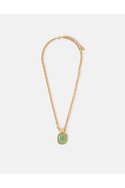 Accessorize VINTAGE STONE NECKLACE Gold