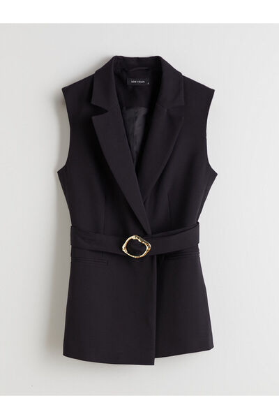 LC Waikiki New Season Jacket Collar Women's Classic Vest