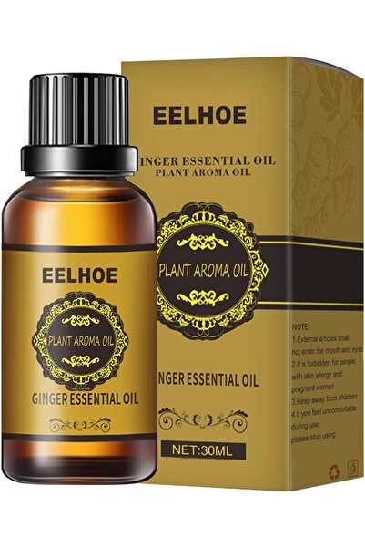 EELOHE 1 قطعة (30 مل) زيت الزنجبيل لتصريف البطن، زيت الزنجبيل لتنحيف البطن، ت...