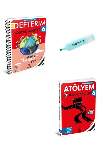 Arı Yayıncılık 6.Sınıf Sosyal Bilgiler Akıllı Defterim Ve Sosyal Bilgiler Atölyem Soru Bankası