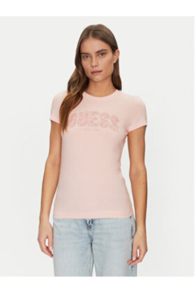 Guess Γυναικείο T-Shirt Ροζ W5GI04J1314