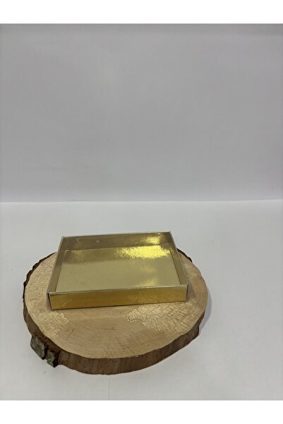 BURHAN AMBALAJ Alt Gold Karton Üst Asetat Kutu [40 Adet Demonte]