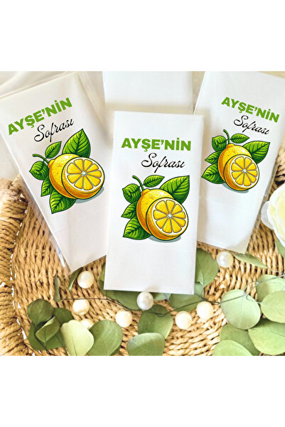 Lion Baskı ve Organizasyon Limon temalı sunum peçetesi 20'li