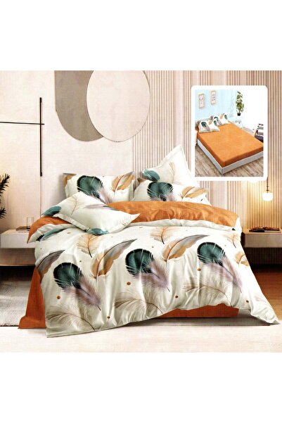 OEM Lenjerie de pat din bumbac finet, 6 piese si cearsaf cu elastic - Gianna VH