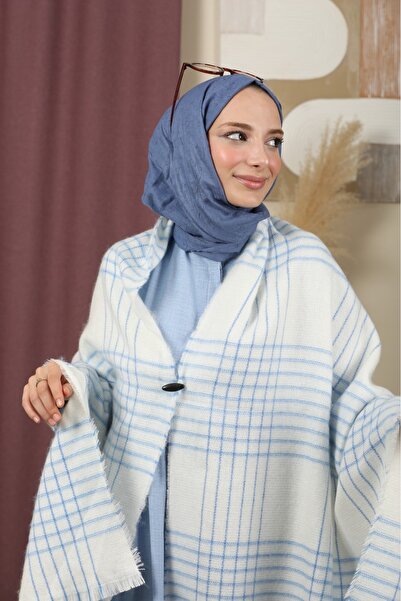 mim eşarp Double-Sided Striped Winter Shoulder Shawl