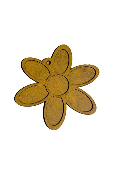 M&T WORKSHOP Boncuk Yapıştırıcı Dahil Ahşap Boyama Papatya Çiçek Boncuk Süsleme