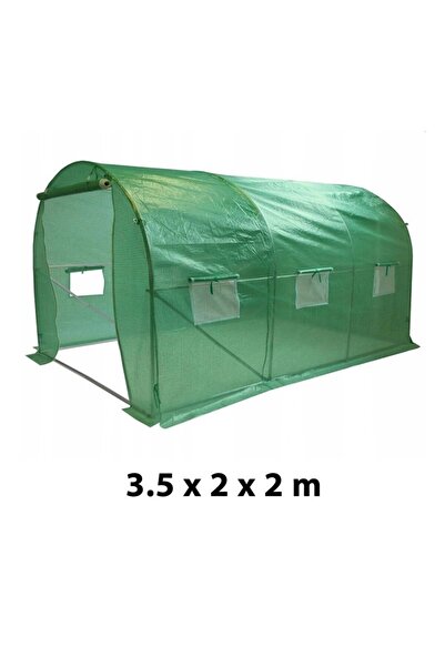 PROCART Seră tunel, 3,5x2x2 m, folie PE 140g/mp, cadru metalic, filtru UV4
