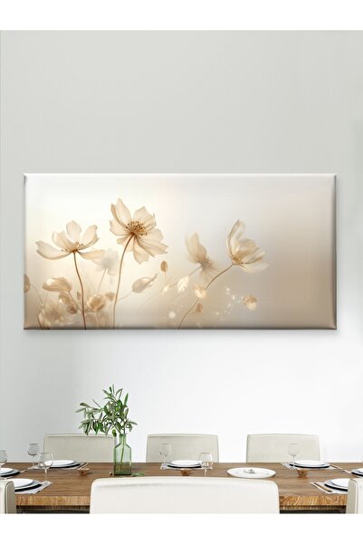 ESLEM NARİN DOKUNUŞ - BEYAZ ÇİÇEKLER - BASKI KANVAS TABLO