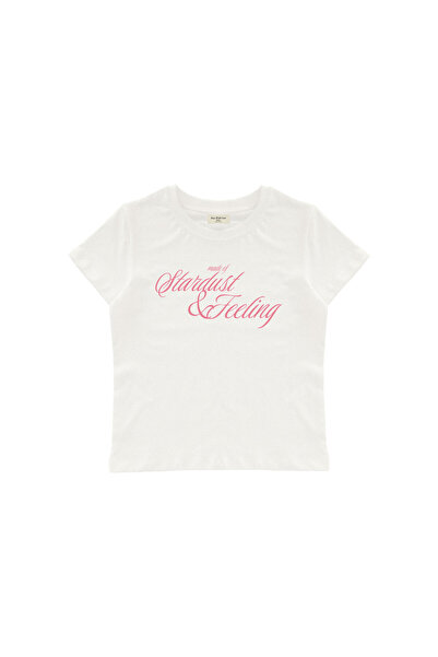 lethestudios Μπλουζάκι Crop Top με στάμπα Stardust