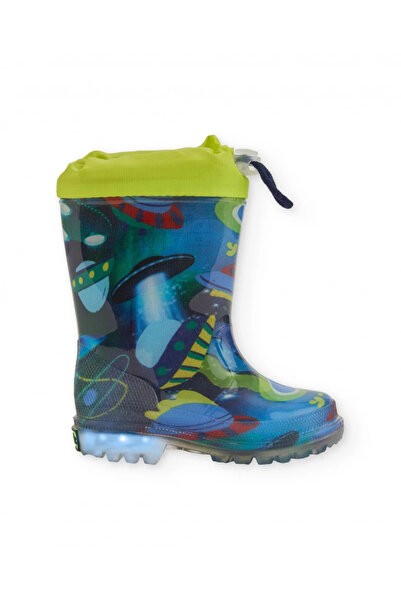 Tuc Tuc Uzay Gemisi Desenli Erkek Çocuk Işıklı Yağmur Çizmesi