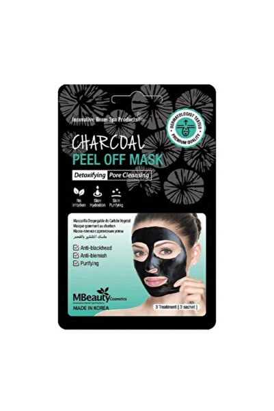 M BEAUTY ام بيوتي قناع بالفحم مقشر للوجه شاركول 3 حبة