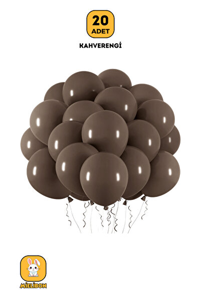 Mielibon 20 ADET Kahverengi Balon - Pastel Renk
