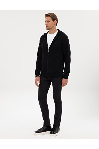 Pierre Cardin Siyah Regular Fit Örme Hırka 50317656-VR046
