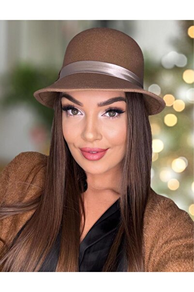 Confortino Palarie dama lux fetru cu boruri sepcuta Baroness - marime UNICA, ...