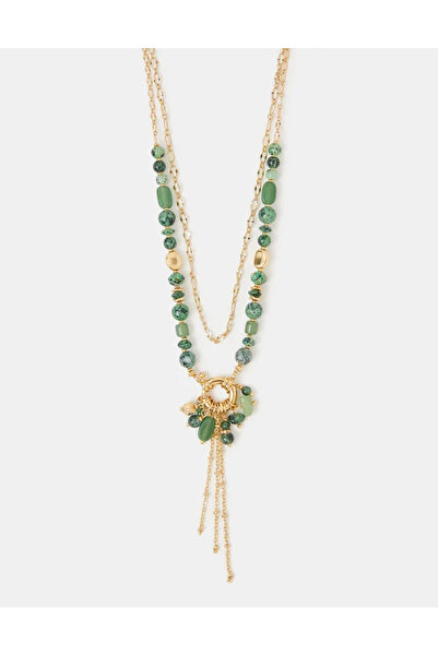 Accessorize Layered Boncuklu Charm Kolye