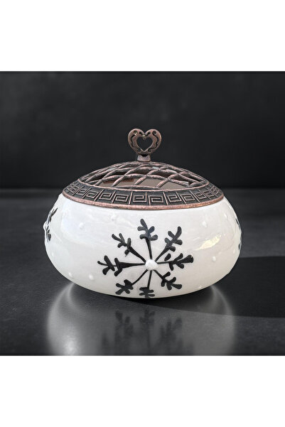 İlbay Çini Takı Black Snowflake Poyraz Sugar Bowl