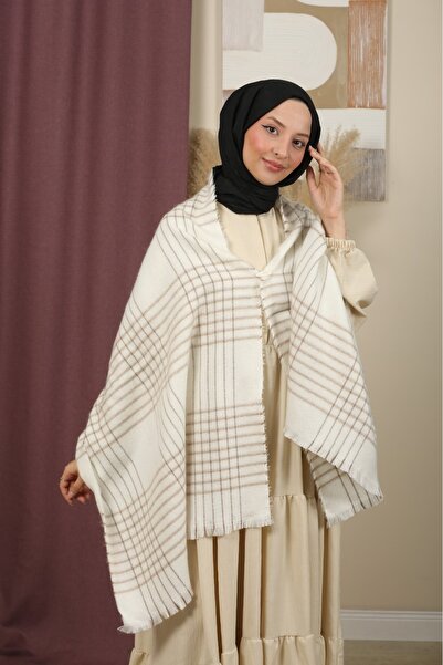 mim eşarp شال شتوي مخطط على الوجهين