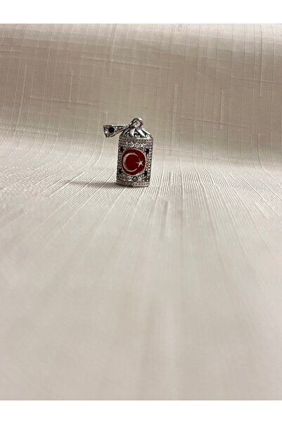 ED CAESAR TÜRK BAYRAĞI CEVŞEN 925 AYAR GÜMÜŞ KADIN KOLYE UCU