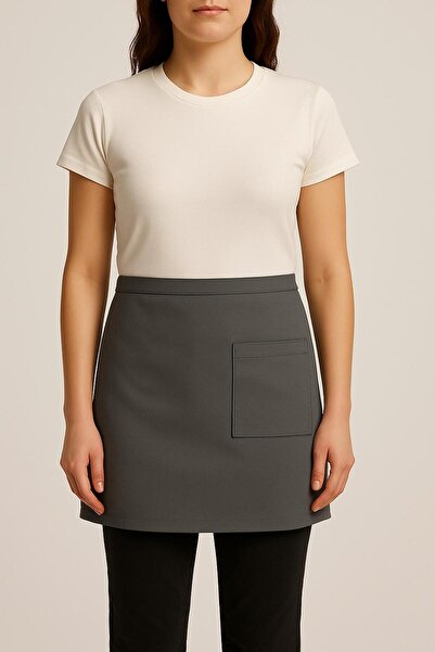 GTB BUTİK مريلة نصفية للنادل والطباخ ورئيس المطبخ مقاومة للبقع مع جيب، مريلة ...